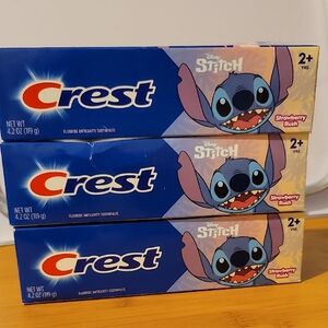 3ct Crest Disney Lilo & Stitch Strawberry Rush Kids Toothpaste Bb 08/2026